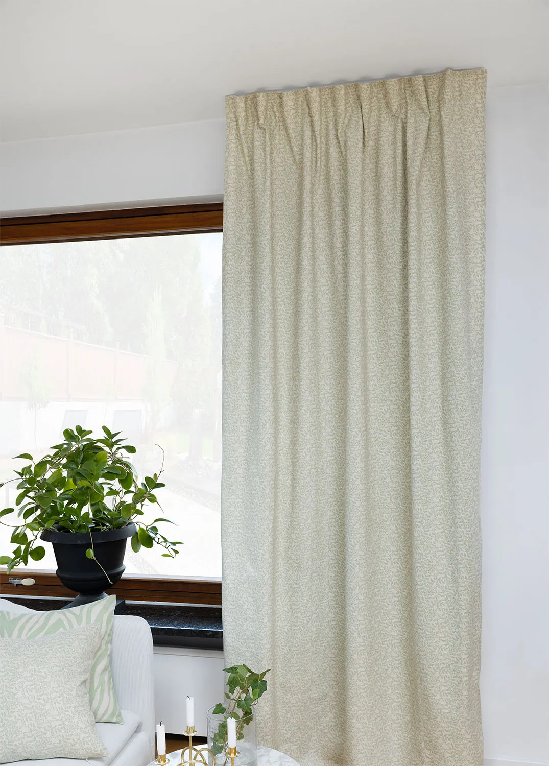 Cortinas - Cortina de algodão Lilja (verde)