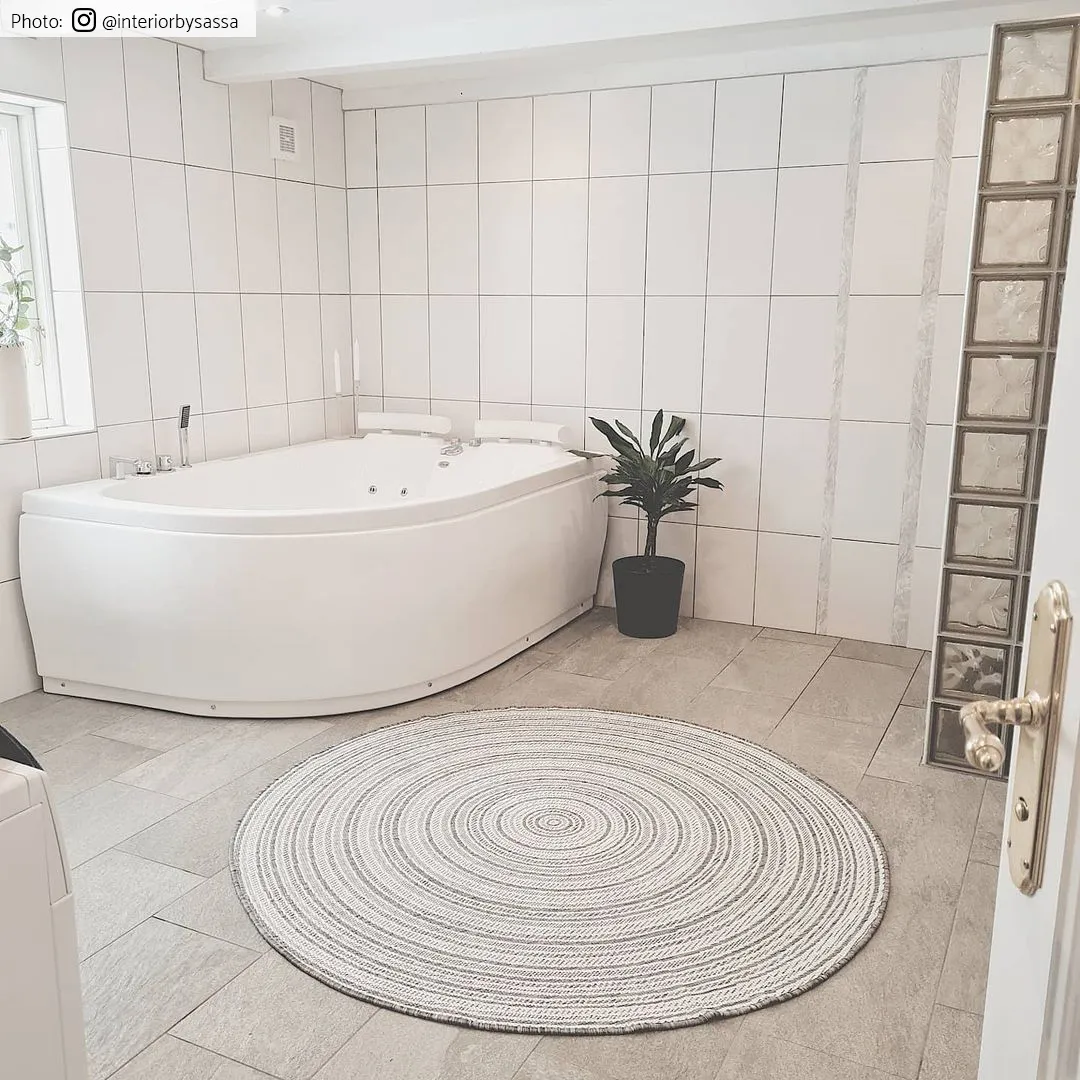 Tapete redondo - Brussels Weave (cinza)