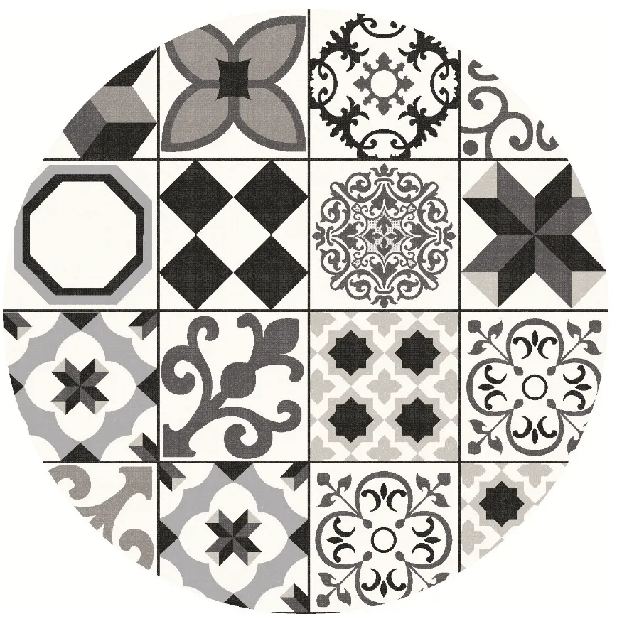 Tapete redondo - Avent (bege/preto)