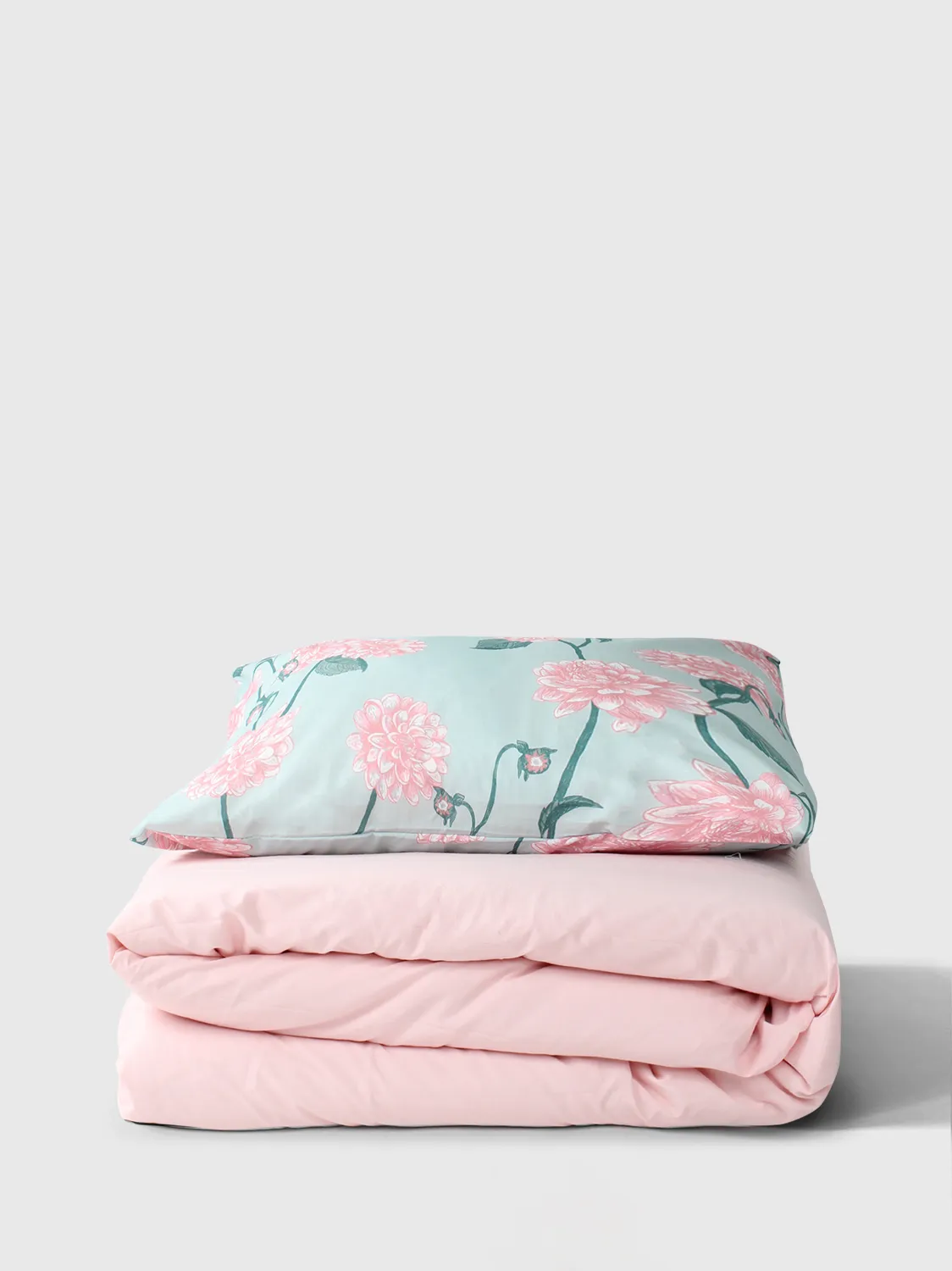 Conjunto de capa de edredão - Alyssa (verde/rosa)