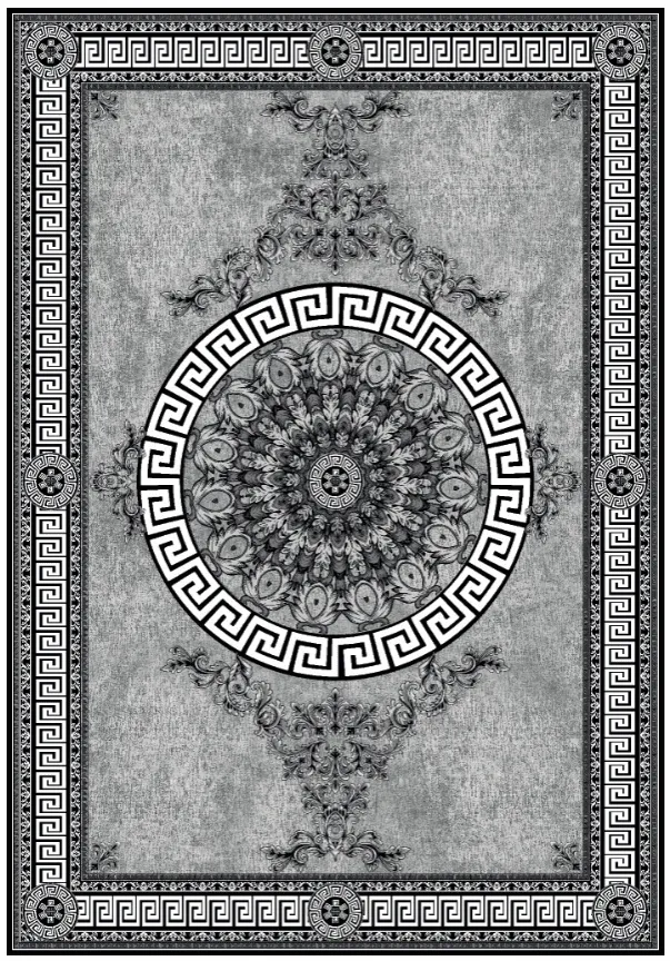 Tapete Wilton - Amer (preto/branco)