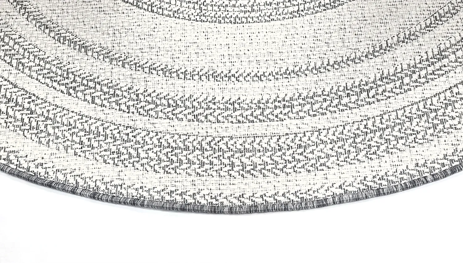 Tapete redondo - Indoor/Outdoor Angus (cinza)