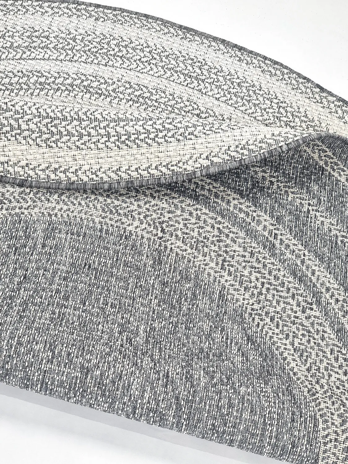 Tapete redondo - Indoor/Outdoor Angus (cinza)