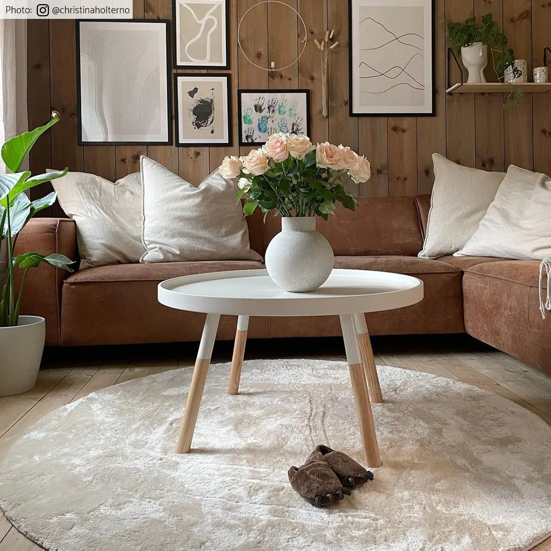 Tapetes redondos - Aranga Super Soft Fur (bege)