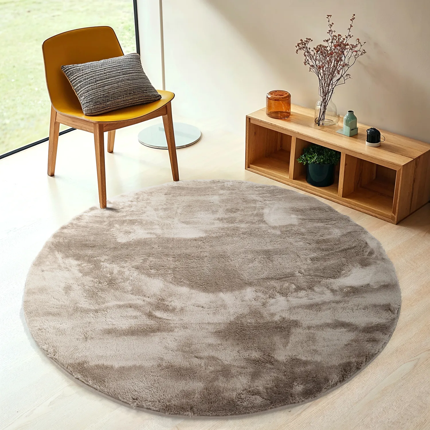 Tapetes redondos - Aranga Super Soft Fur (marrom)