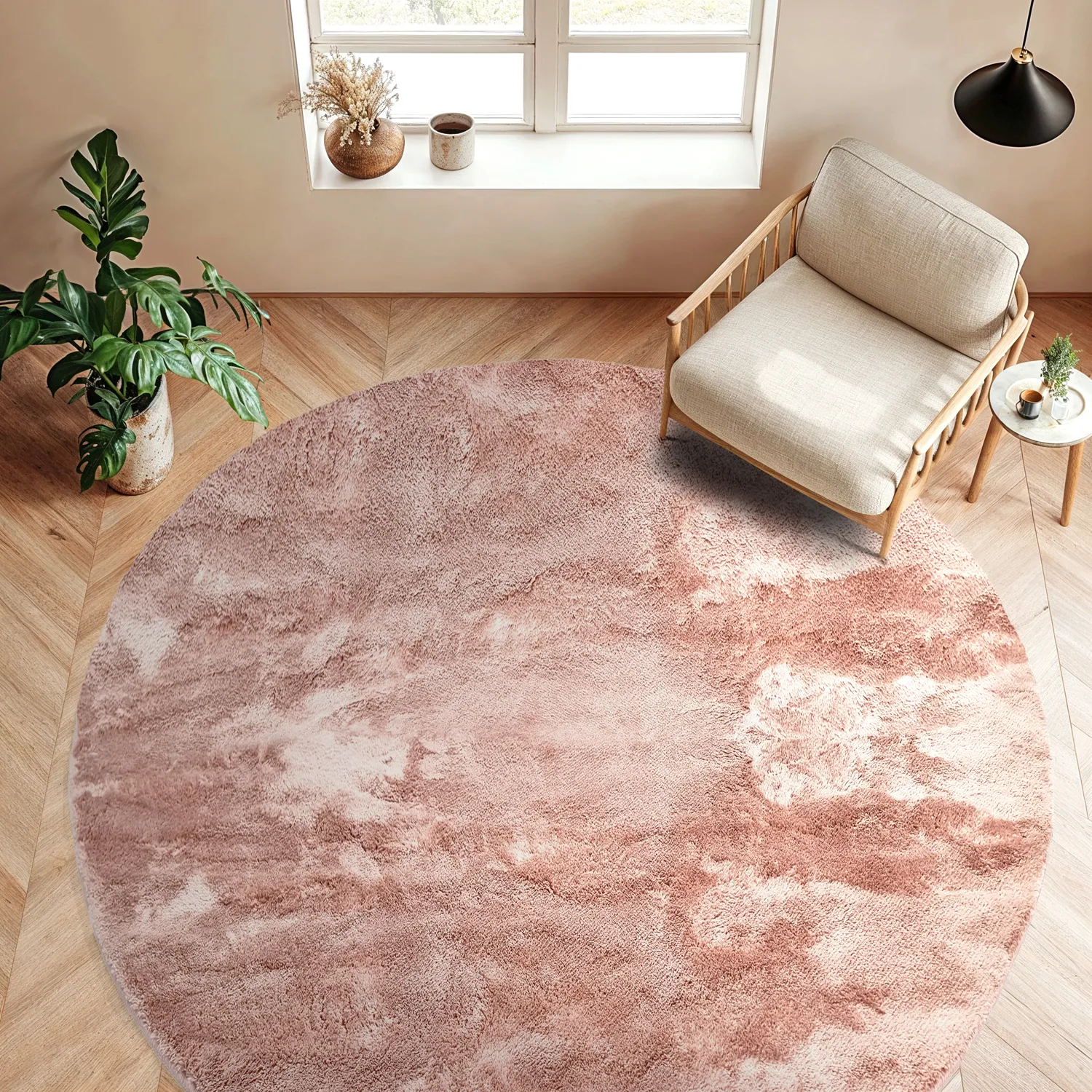 Tapetes redondos - Aranga Super Soft Fur (rosa)