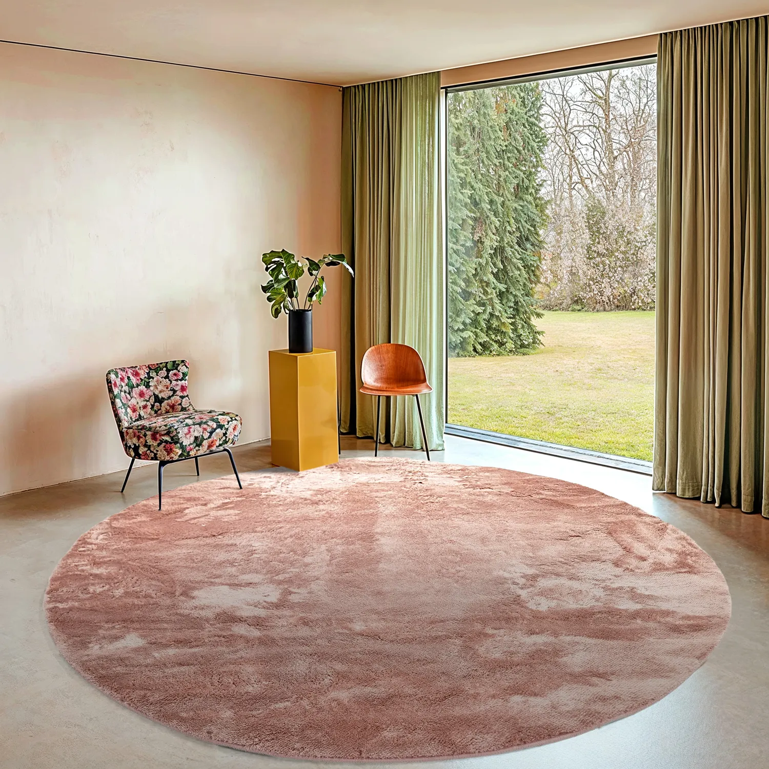 Tapetes redondos - Aranga Super Soft Fur (rosa)