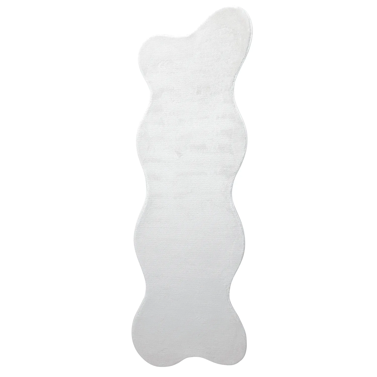 Tapete Shaggy Ondulado Assimétrico - Aranga Super Soft Fur (branco)