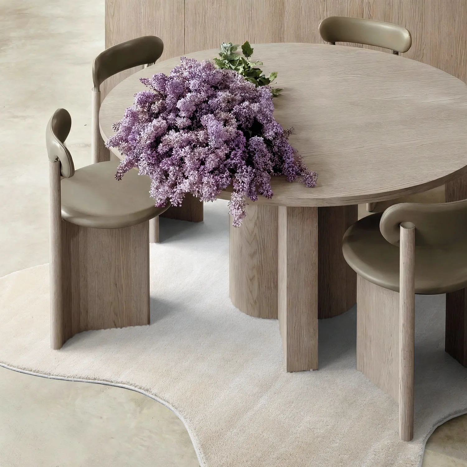 Tapete Shaggy Ondulado Assimétrico - Aranga Super Soft Fur (bege)