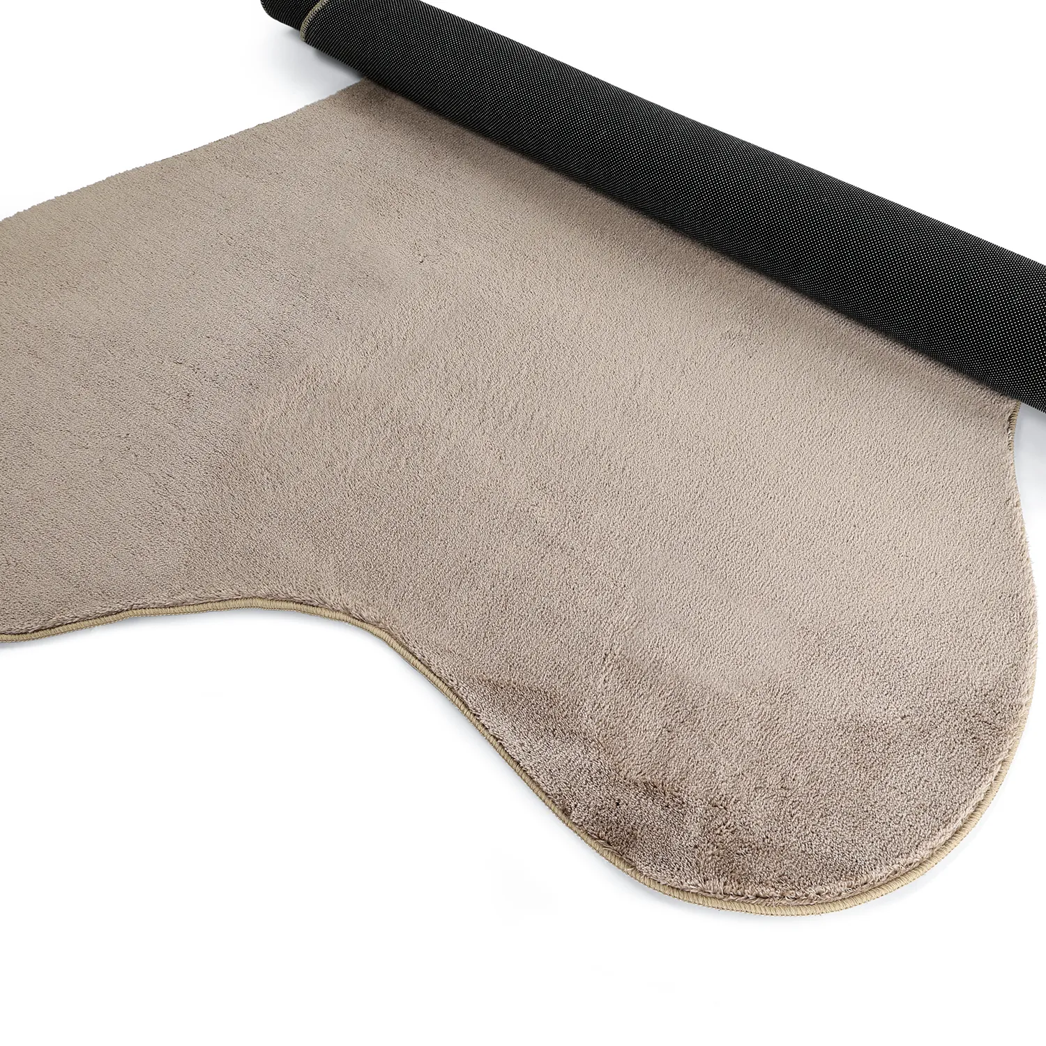 Tapete Shaggy Ondulado Assimétrico - Aranga Super Soft Fur (marrom)