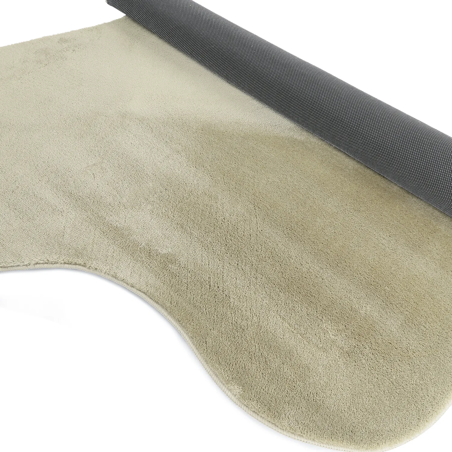 Tapete Shaggy Ondulado Assimétrico - Aranga Super Soft Fur (verde claro)