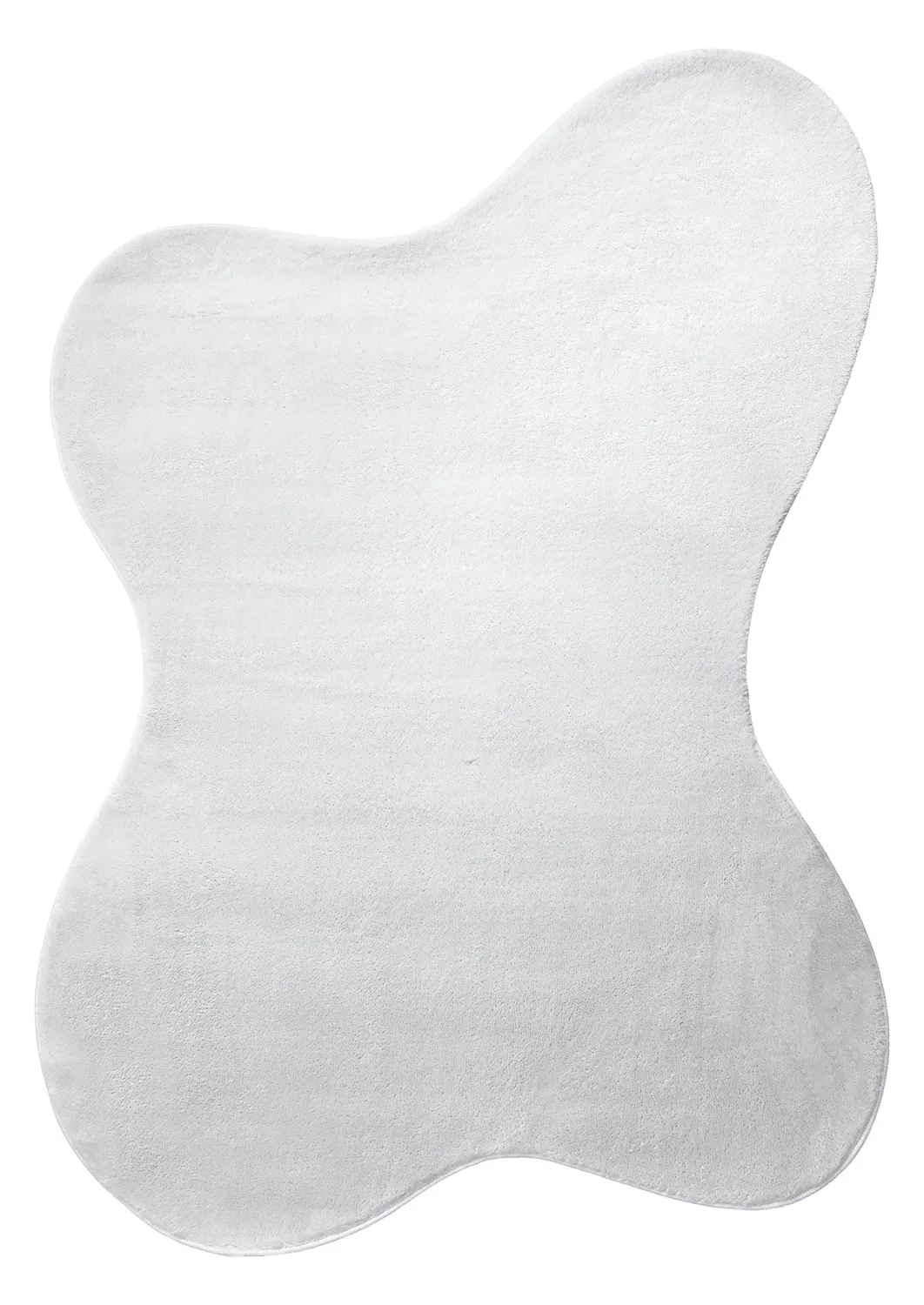 Tapete Shaggy Ondulado Assimétrico - Aranga Super Soft Fur (branco)