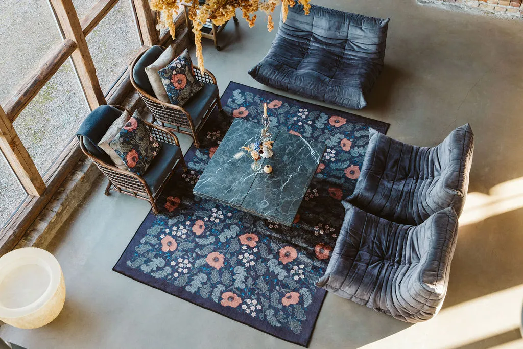 Tapete Wilton - Poppy (preto)