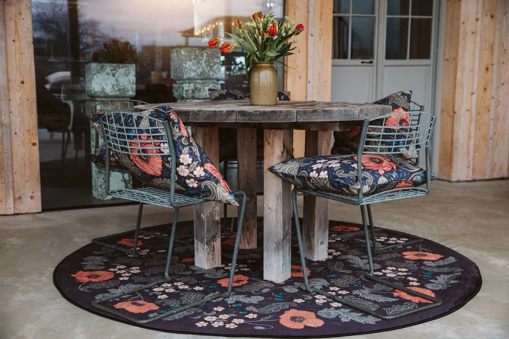 Tapete redondo - Poppy (preto)