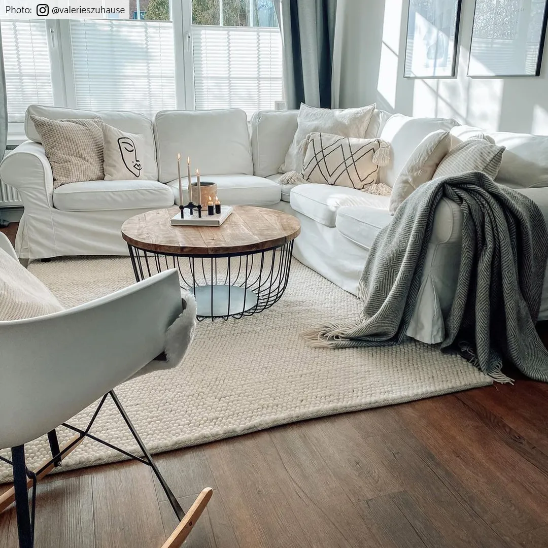 Tapete de lã - Avafors Wool Bubble (bege)