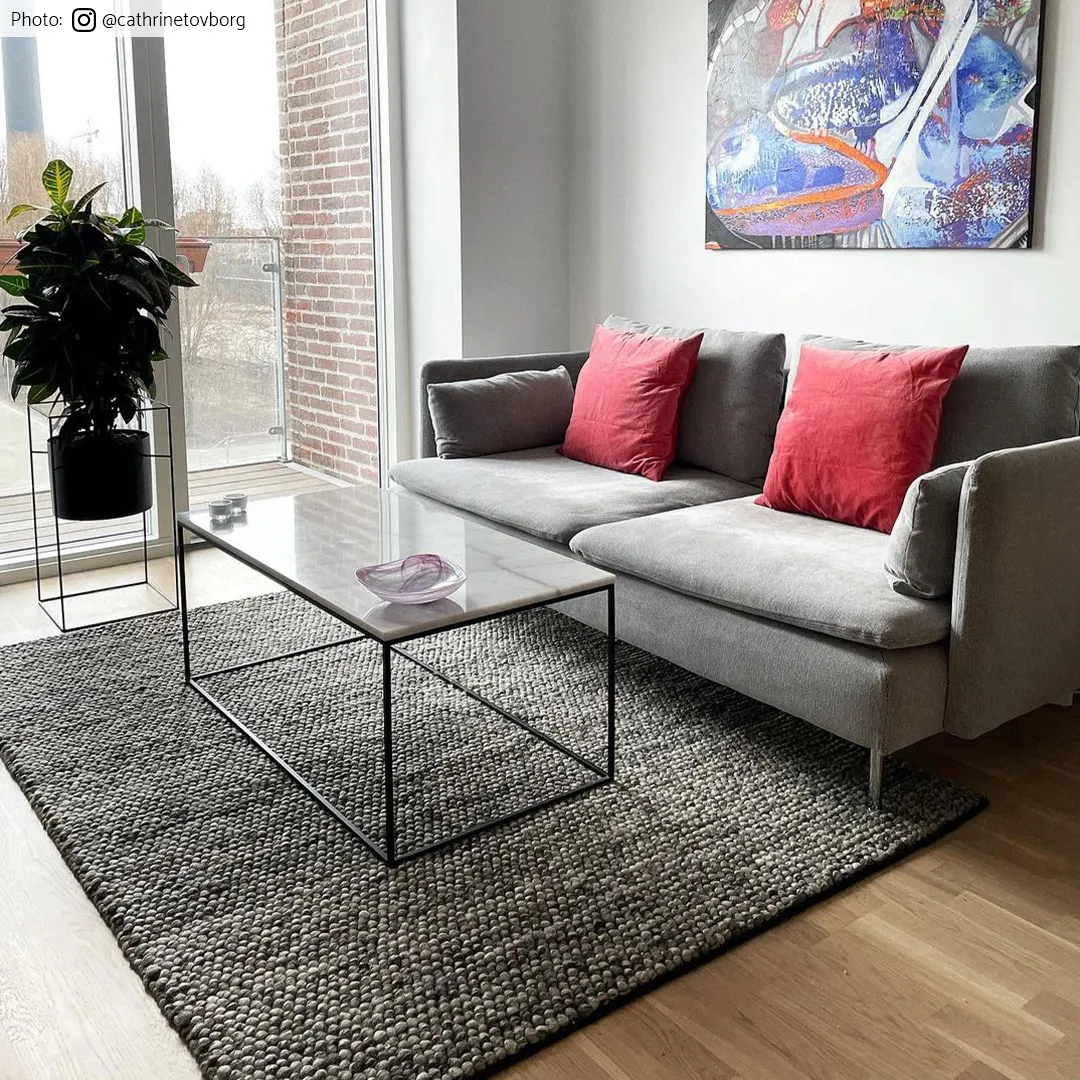 Tapete de lã - Avafors Wool Bubble (cinza)