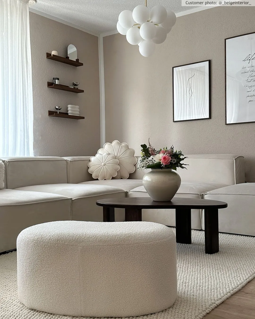 Tapete de lã - Avafors Wool Bubble (bege)