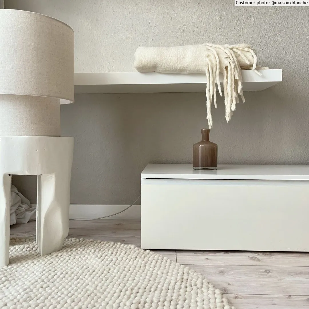 Tapete redondo - Avafors Wool Bubble (bege)