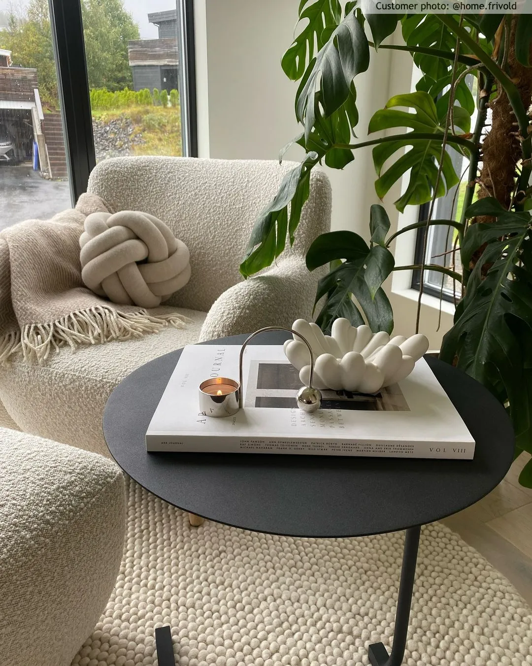 Tapete redondo - Avafors Wool Bubble (bege)