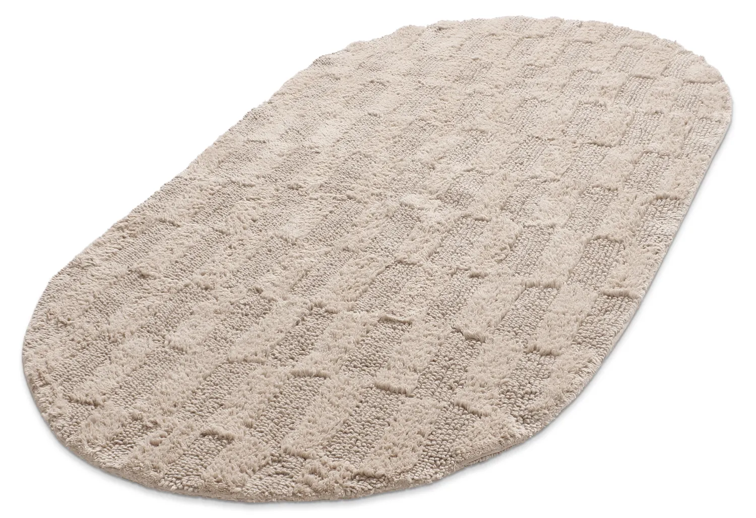 Tapete de banheiro oval - Bevin (bege)