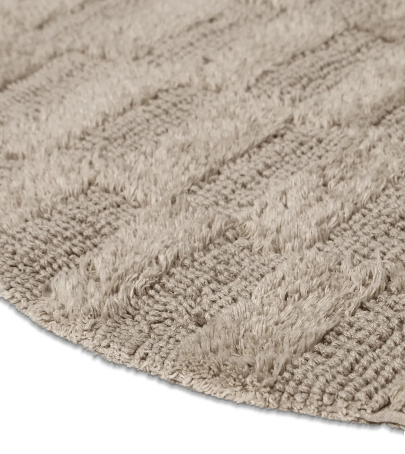 Tapete de banheiro redondo - Bevin (bege)