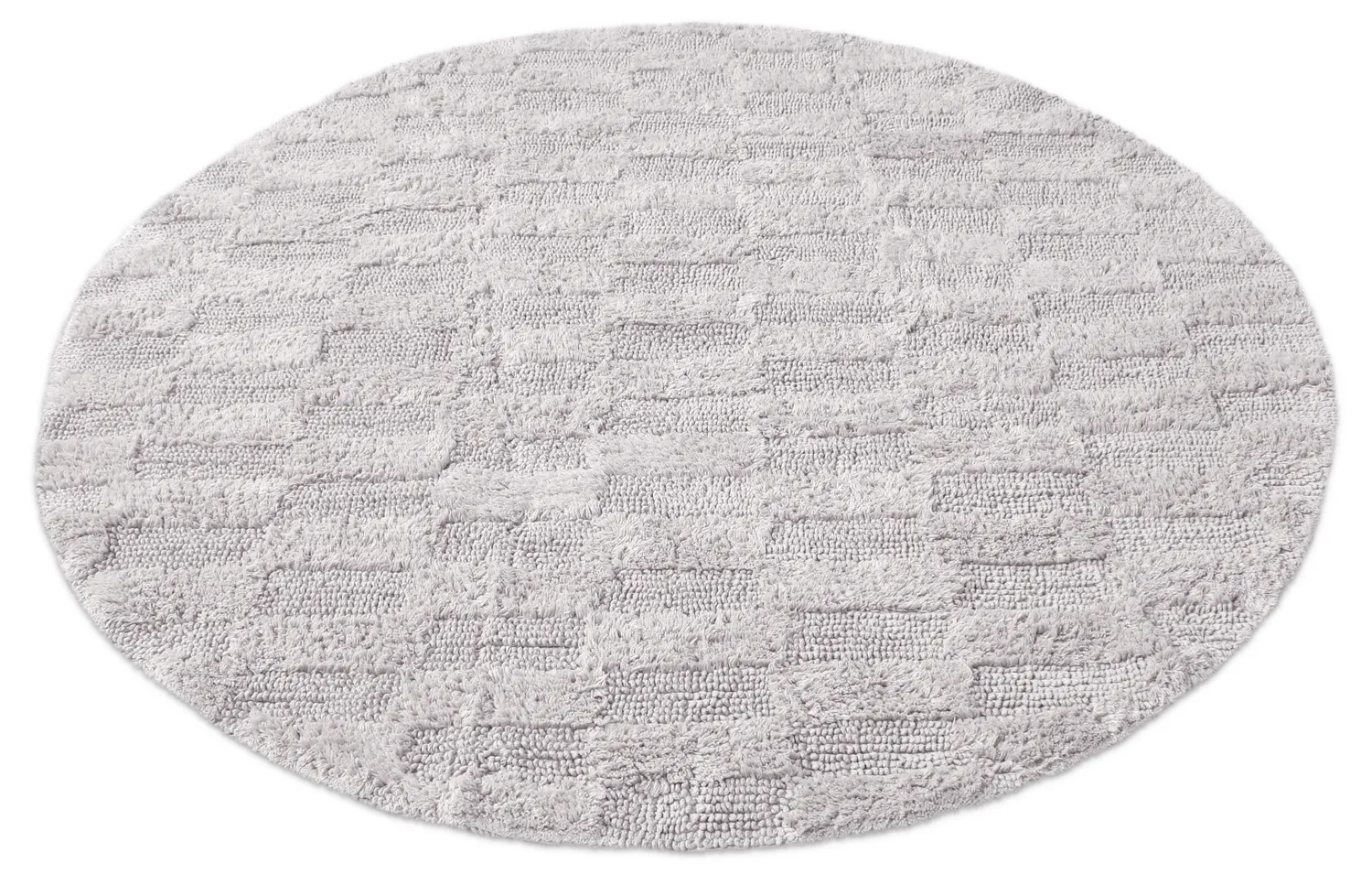 Tapete de banheiro redondo - Bevin (cinza claro)