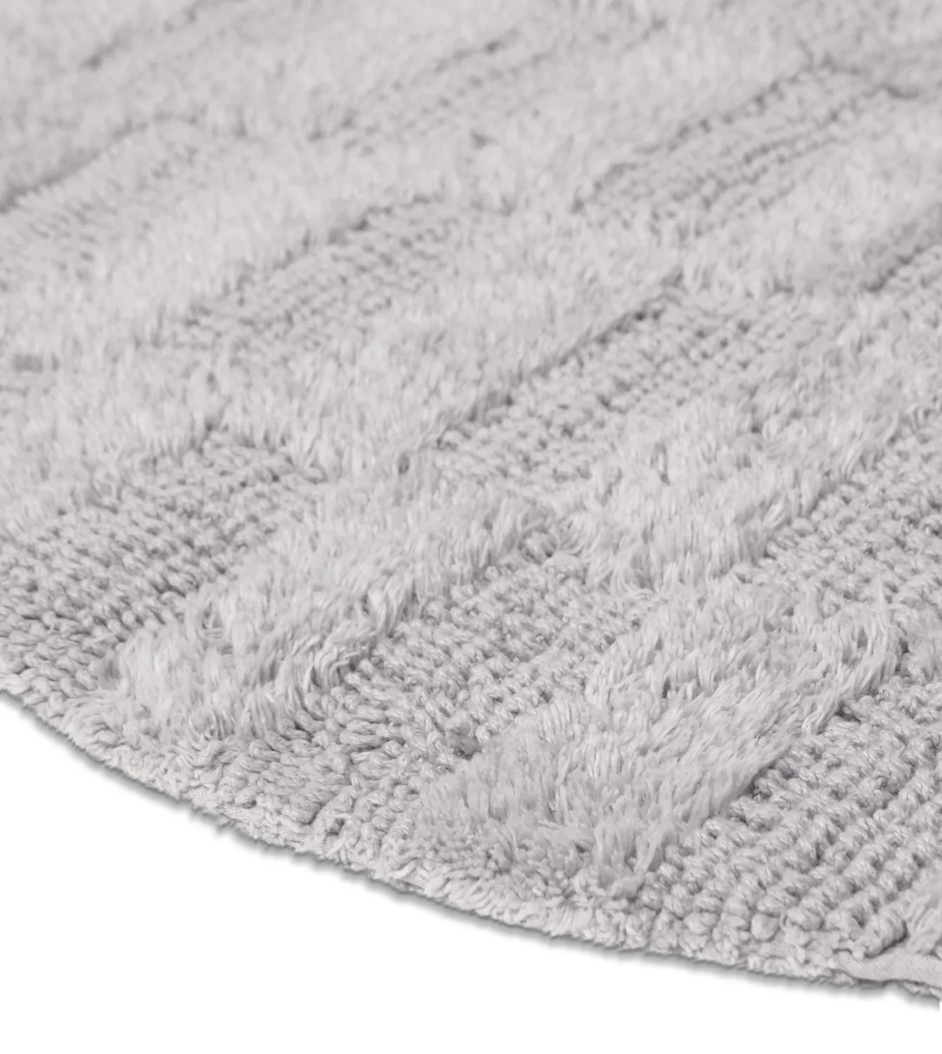 Tapete de banheiro redondo - Bevin (cinza claro)