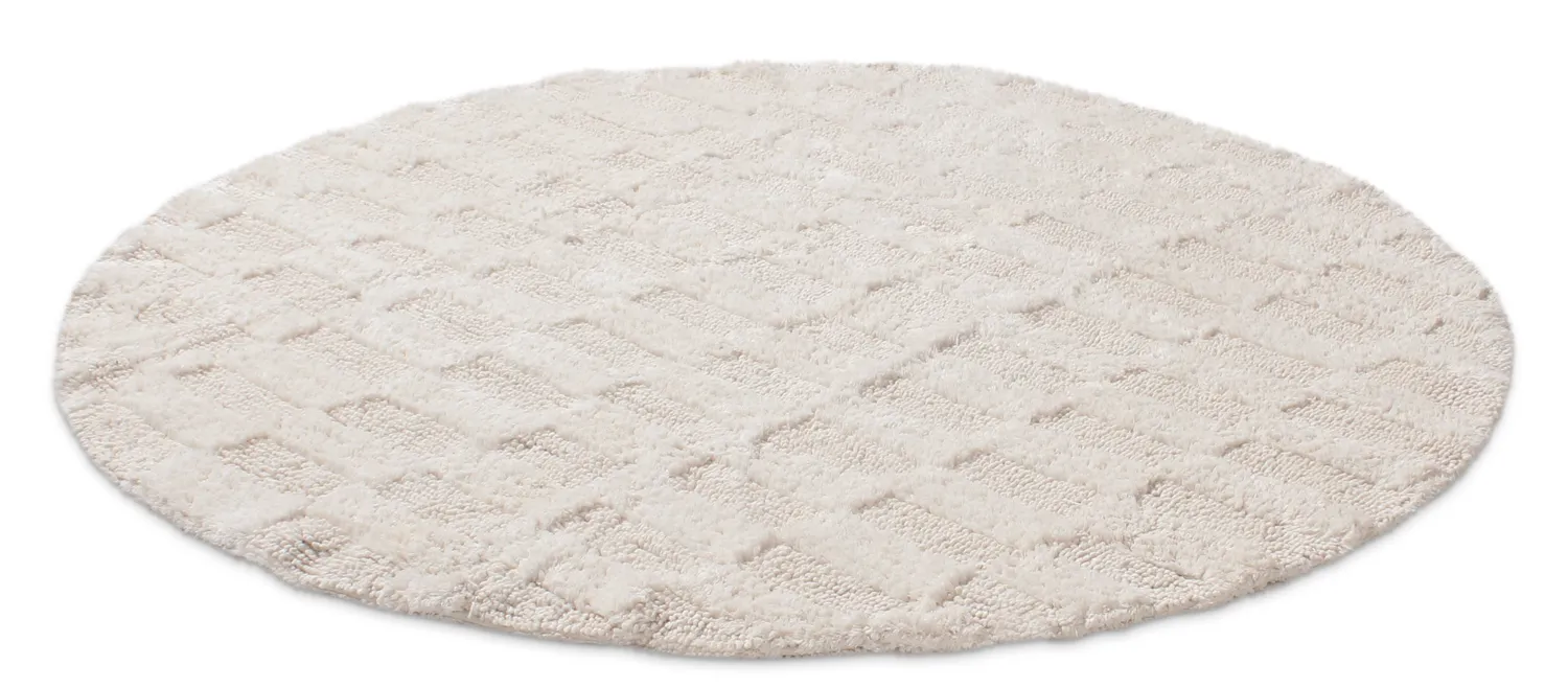 Tapete de banheiro redondo - Bevin (offwhite)