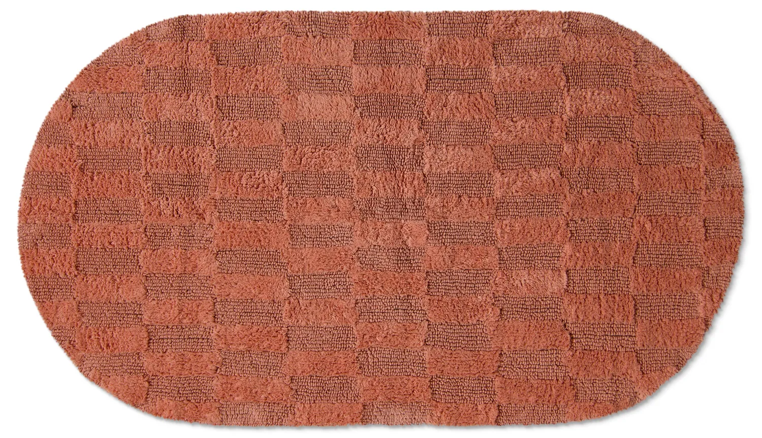 Tapete de banheiro oval - Bevin (terracota)