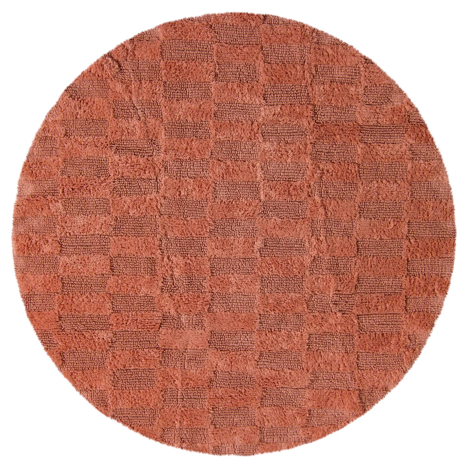 Tapete de banheiro redondo - Bevin (terracota)