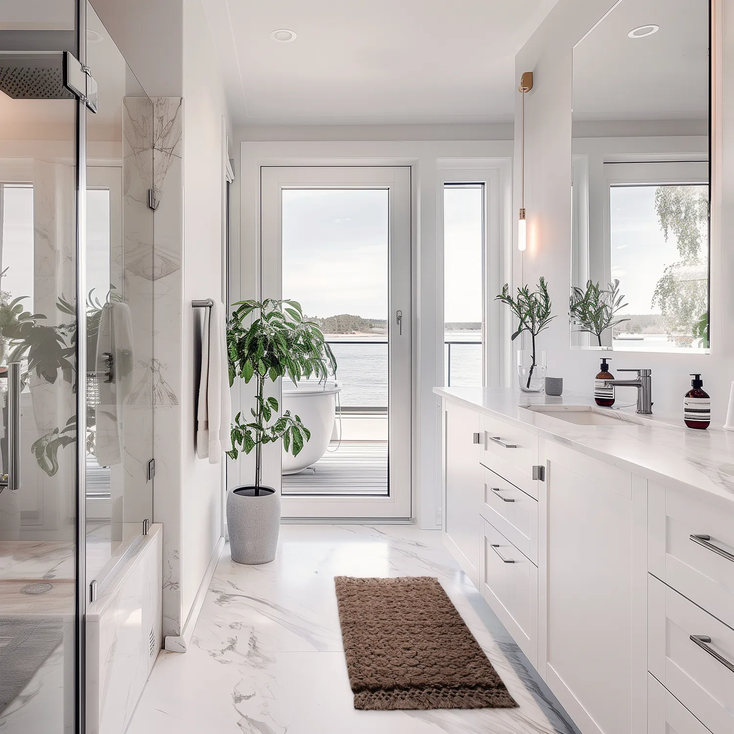 Tapete de banheiro - Elvie (marrom)