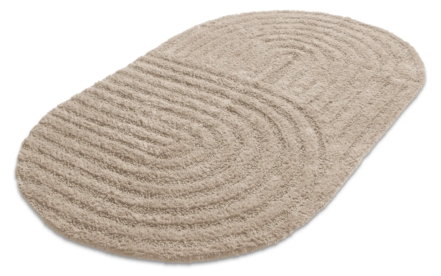 Tapete de banheiro oval - Embla (bege)
