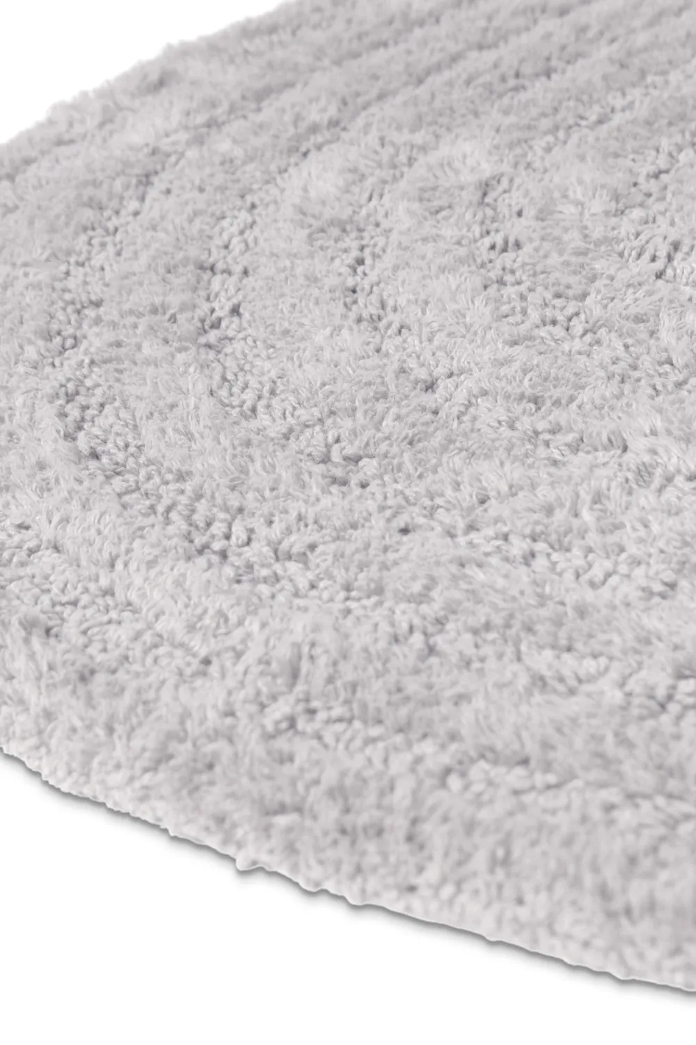 Tapete de banheiro oval - Embla (cinza claro)