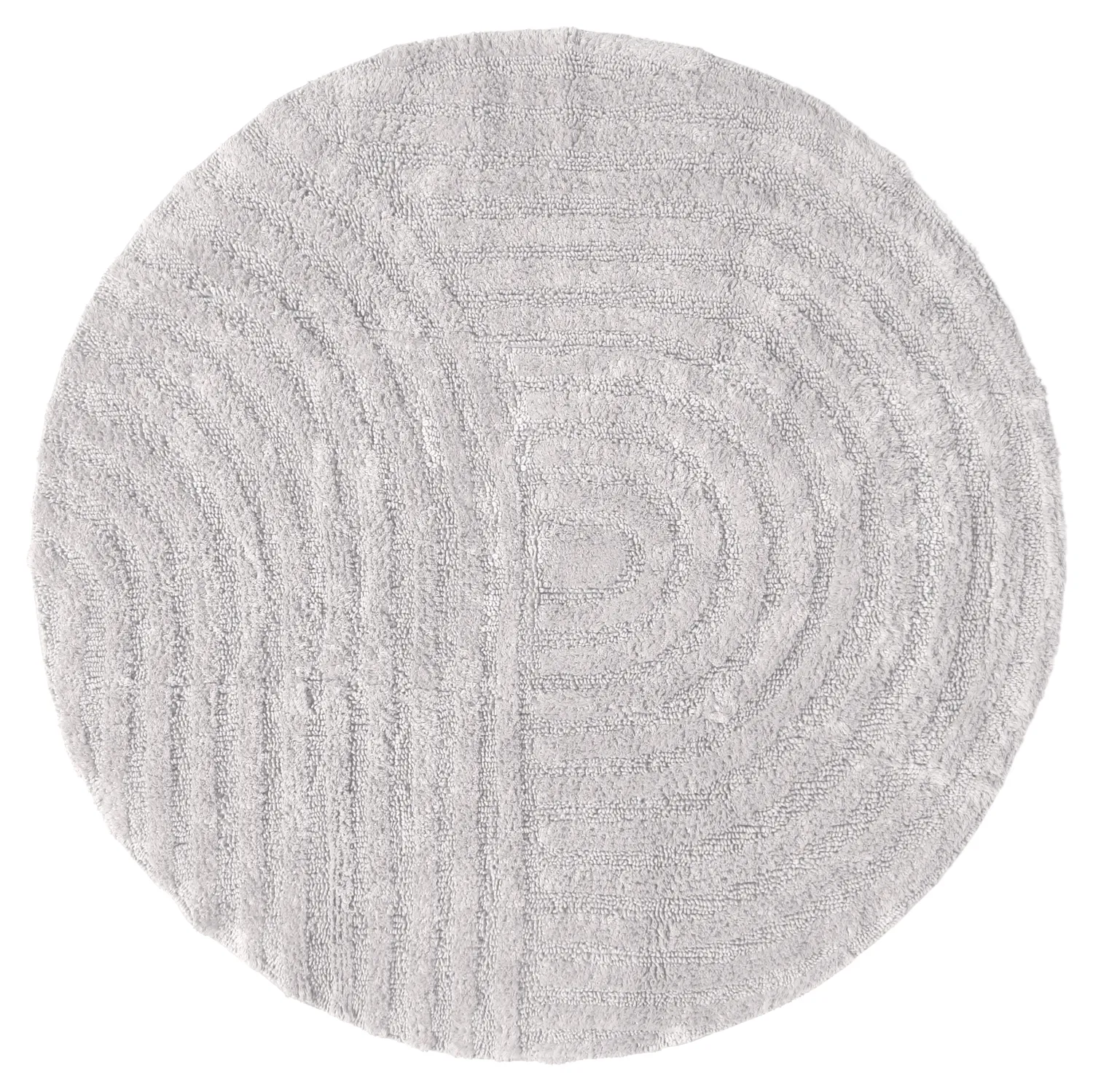 Tapete de banheiro redondo - Embla (cinza claro)