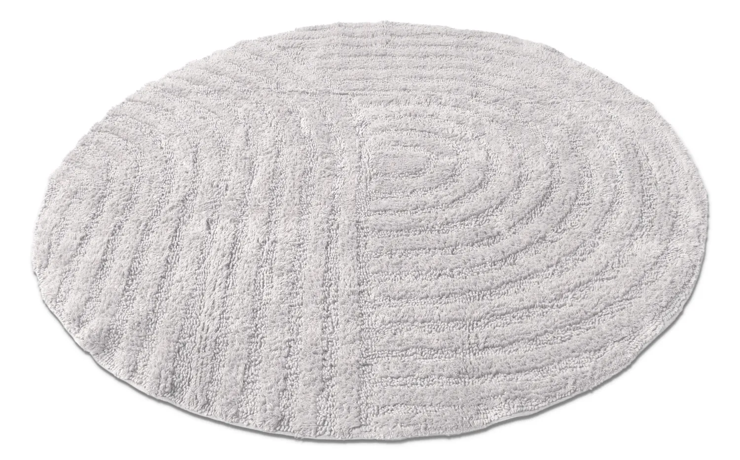 Tapete de banheiro redondo - Embla (cinza claro)