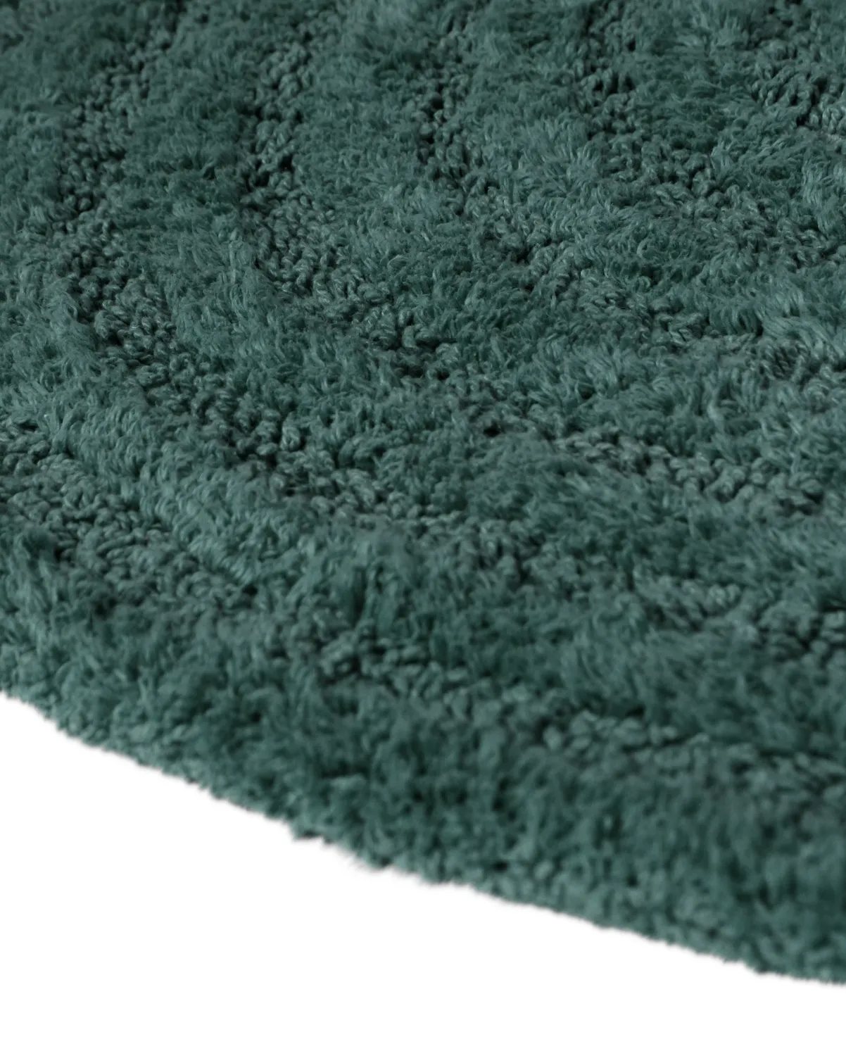 Tapete de banheiro redondo - Embla (verde escuro)