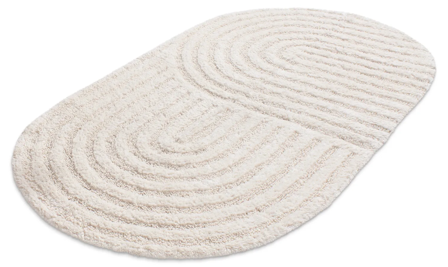 Tapete de banheiro oval - Embla (offwhite)