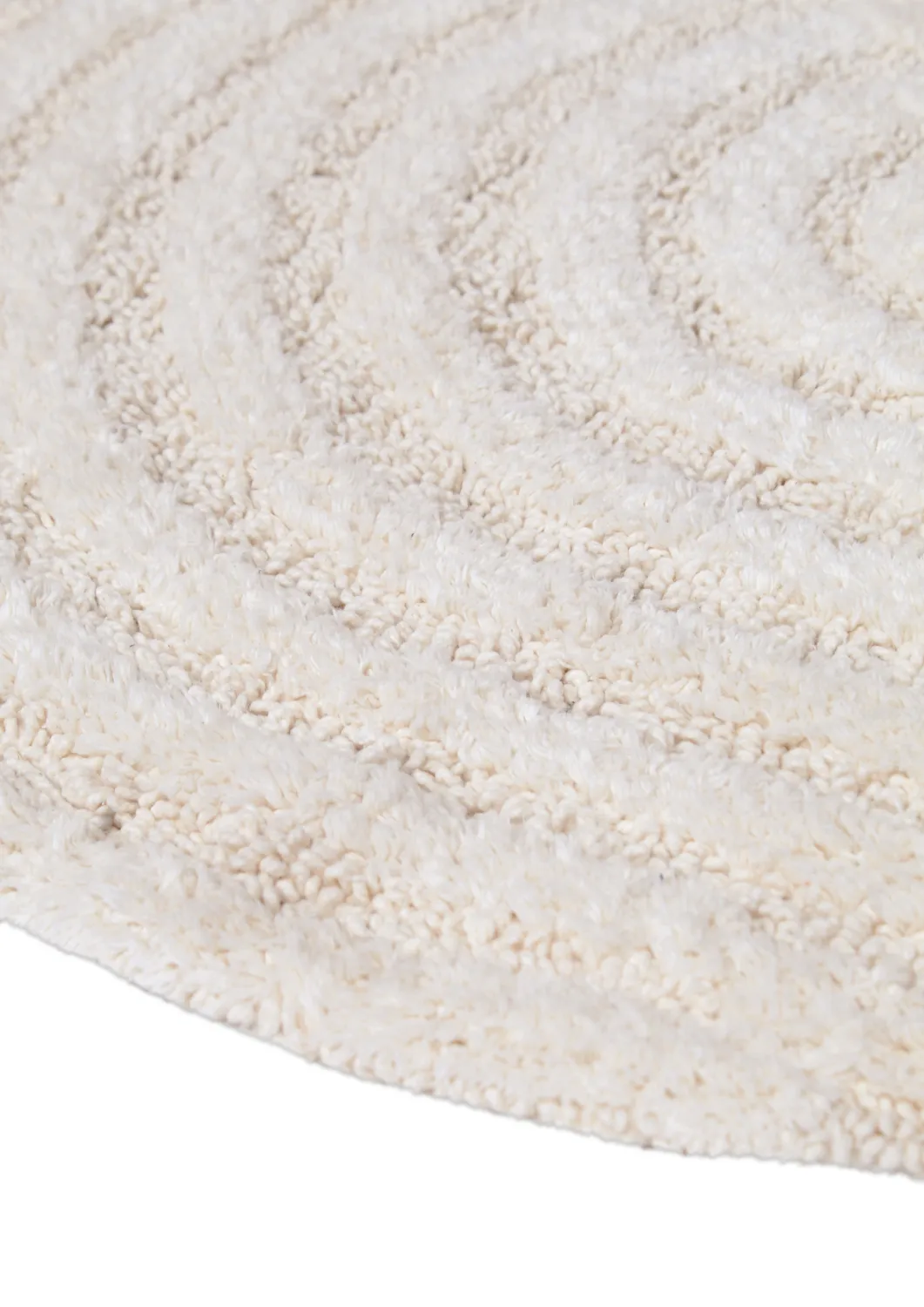 Tapete de banheiro redondo - Embla (offwhite)