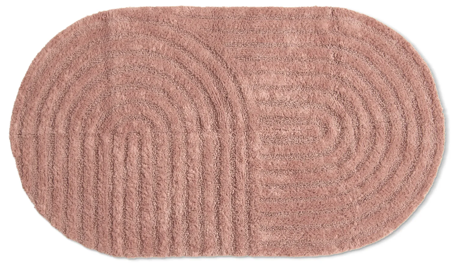 Tapete de banheiro oval - Embla (rosa)