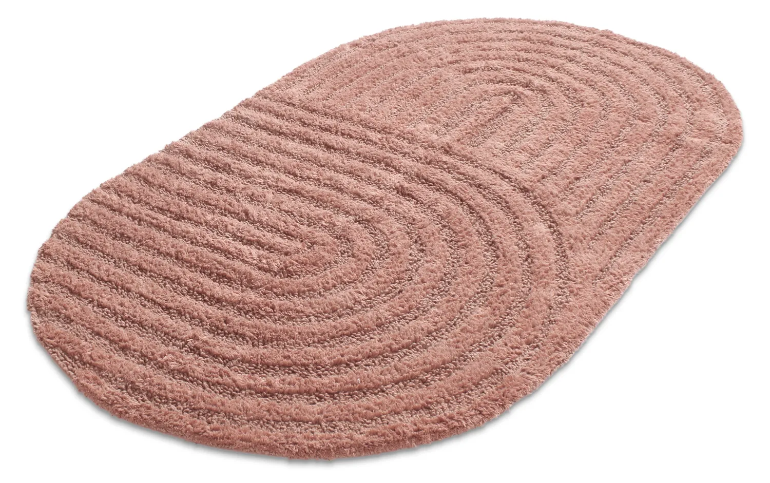 Tapete de banheiro oval - Embla (rosa)