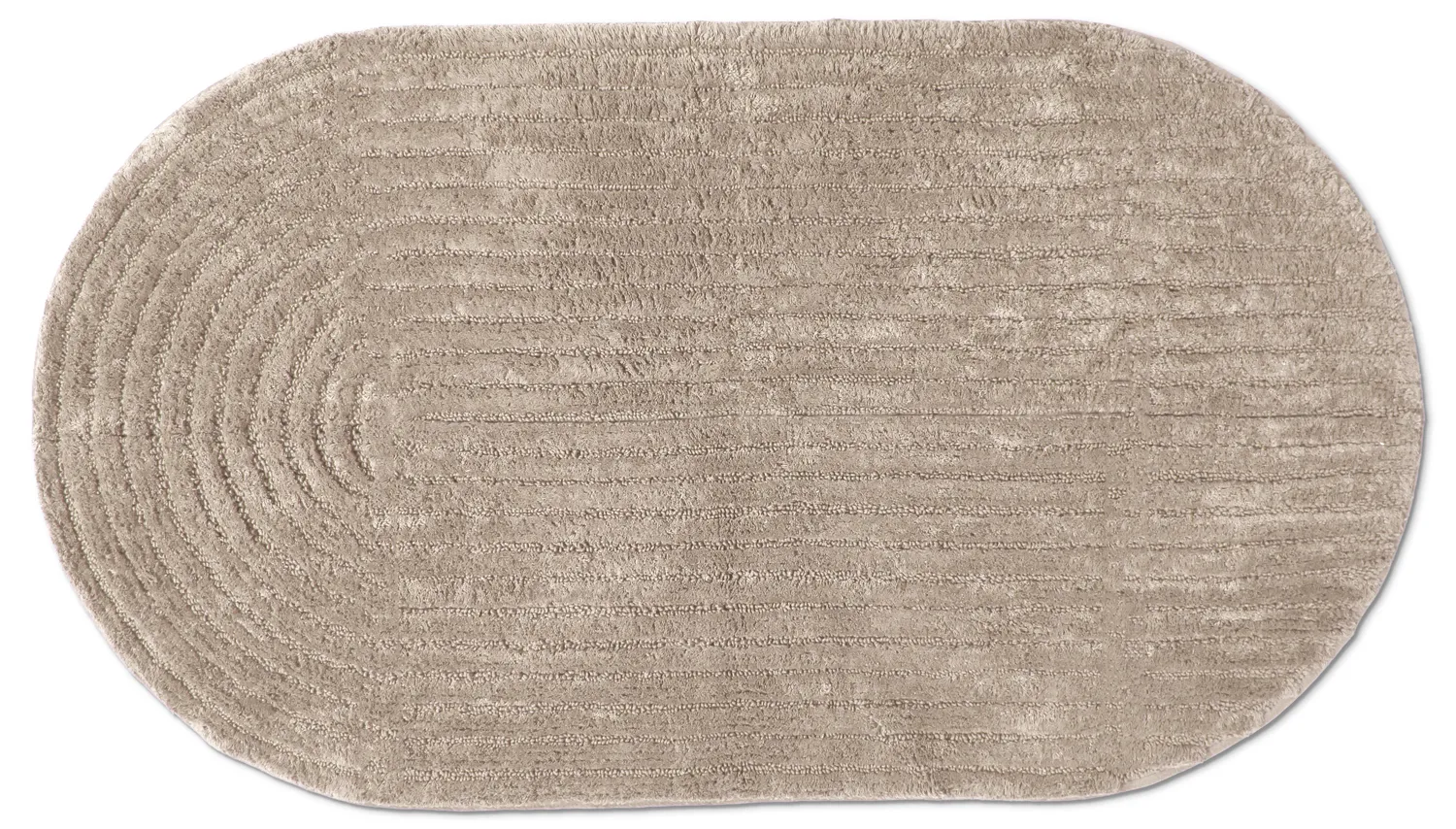 Tapete de banheiro oval - Evena (bege)