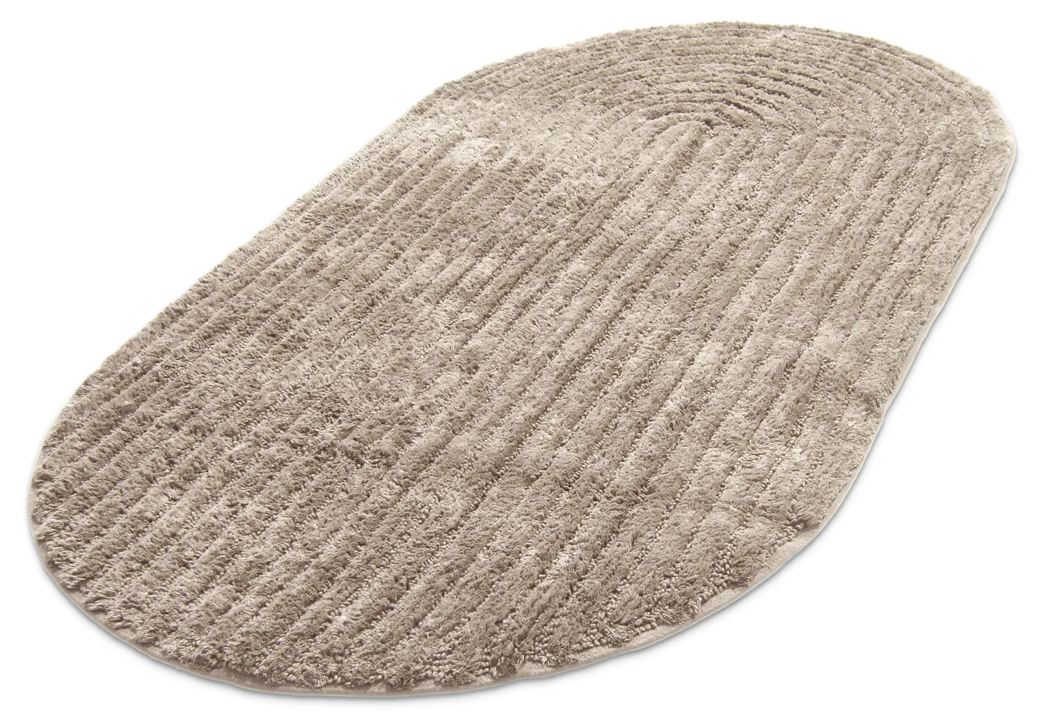 Tapete de banheiro oval - Evena (bege)