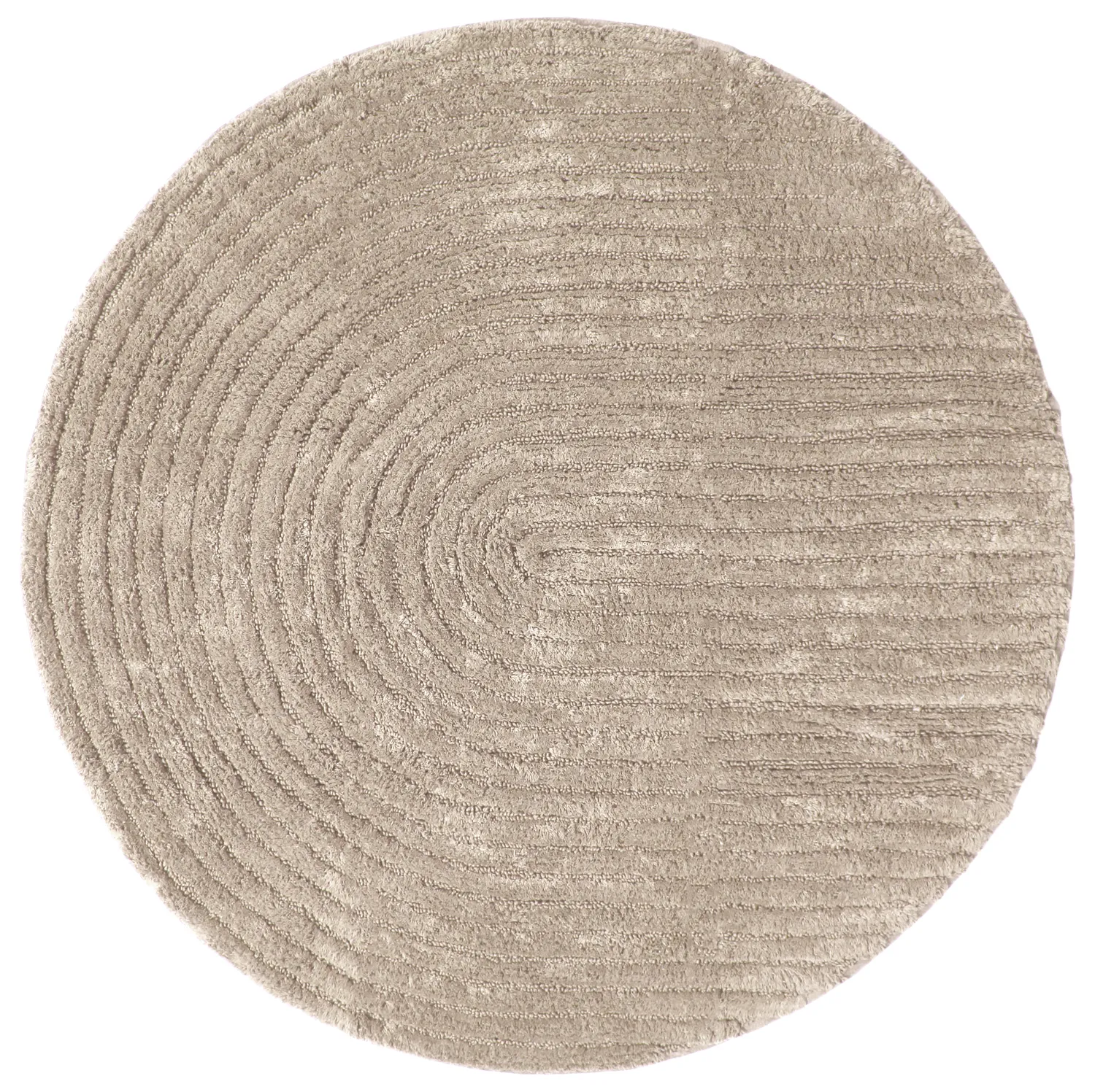 Tapete de banheiro redondo - Evena (bege)
