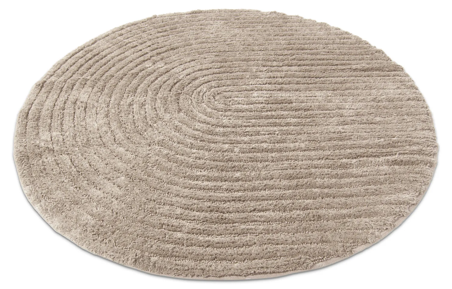 Tapete de banheiro redondo - Evena (bege)