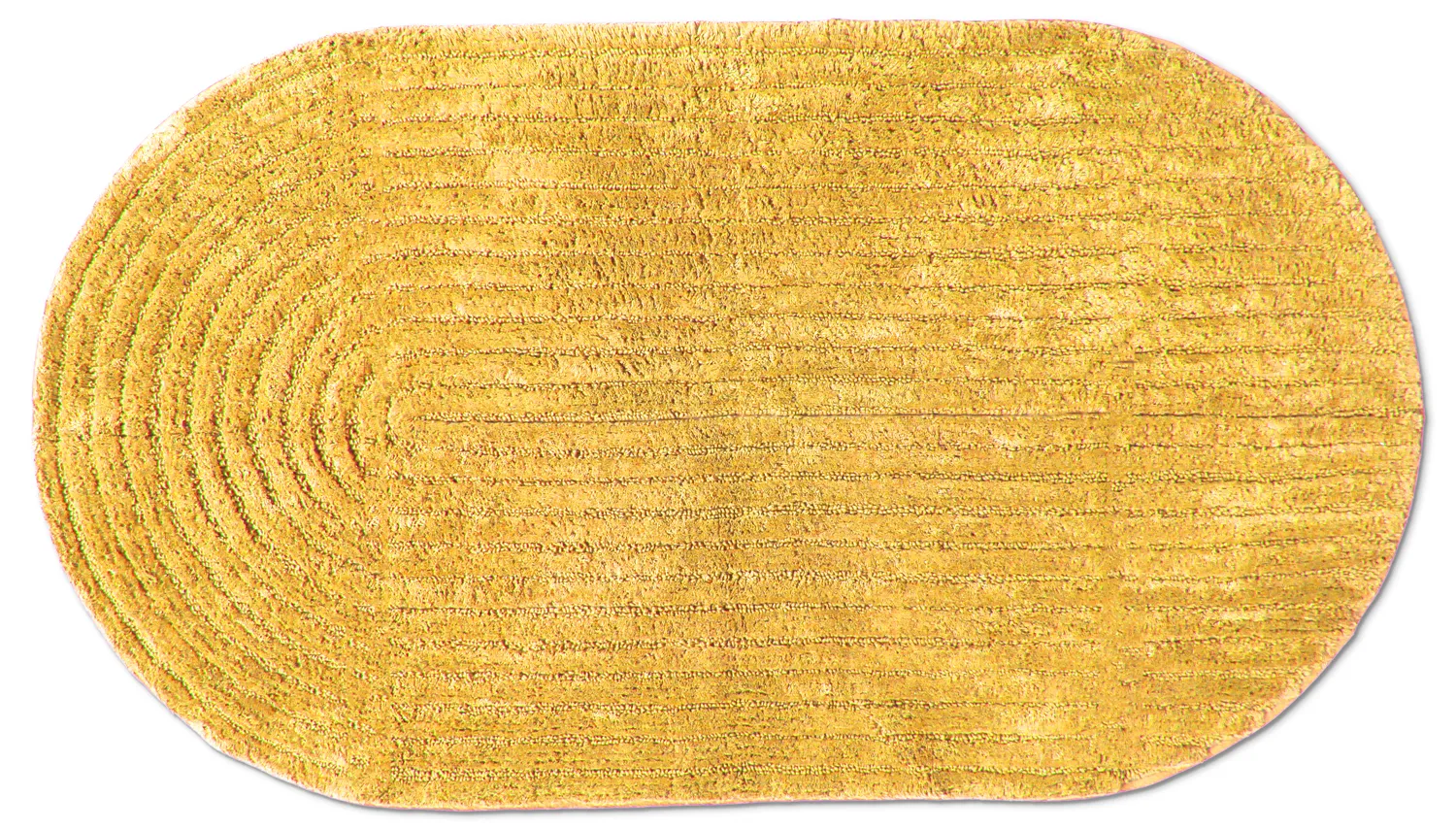 Tapete de banheiro oval - Evena (amarelo)