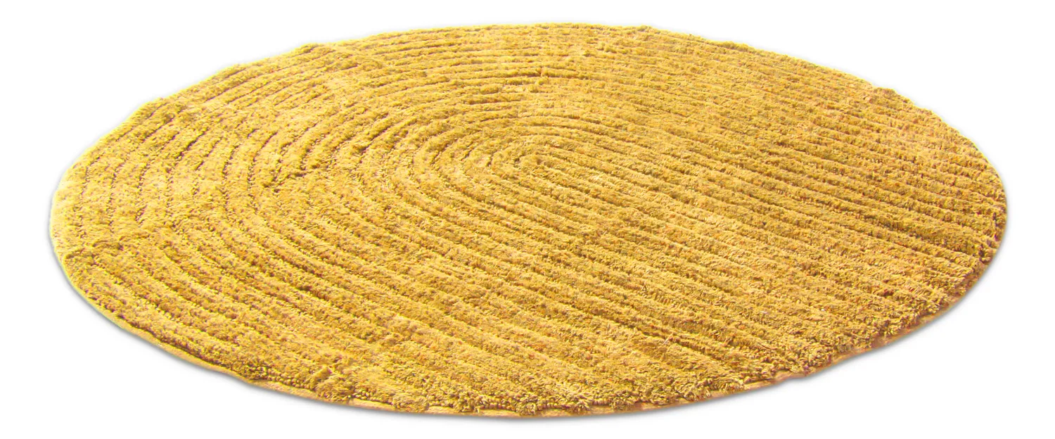 Tapete de banheiro redondo - Evena (amarelo)