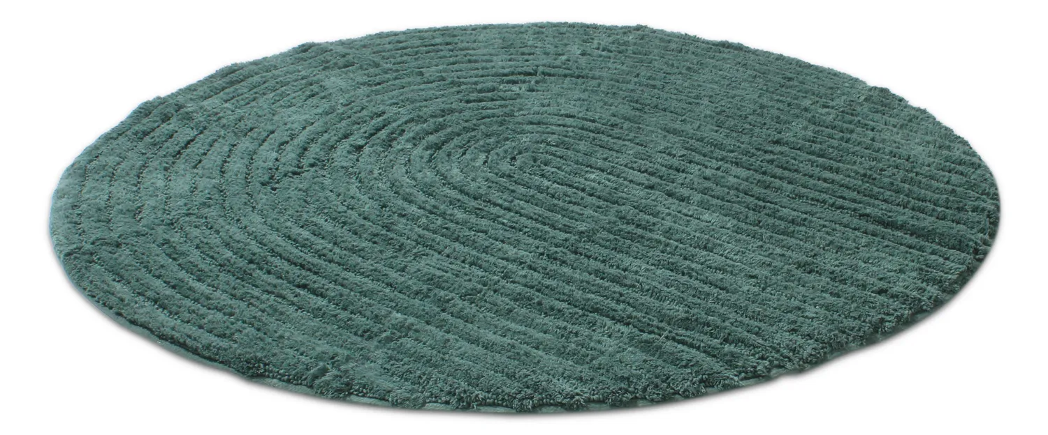 Tapete de banheiro redondo - Evena (verde escuro)