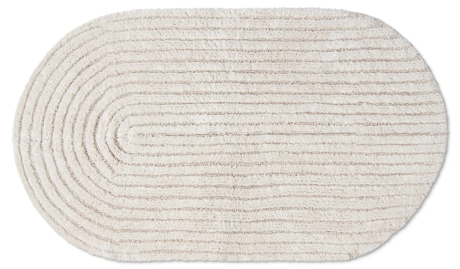 Tapete de banheiro oval - Evena (offwhite)