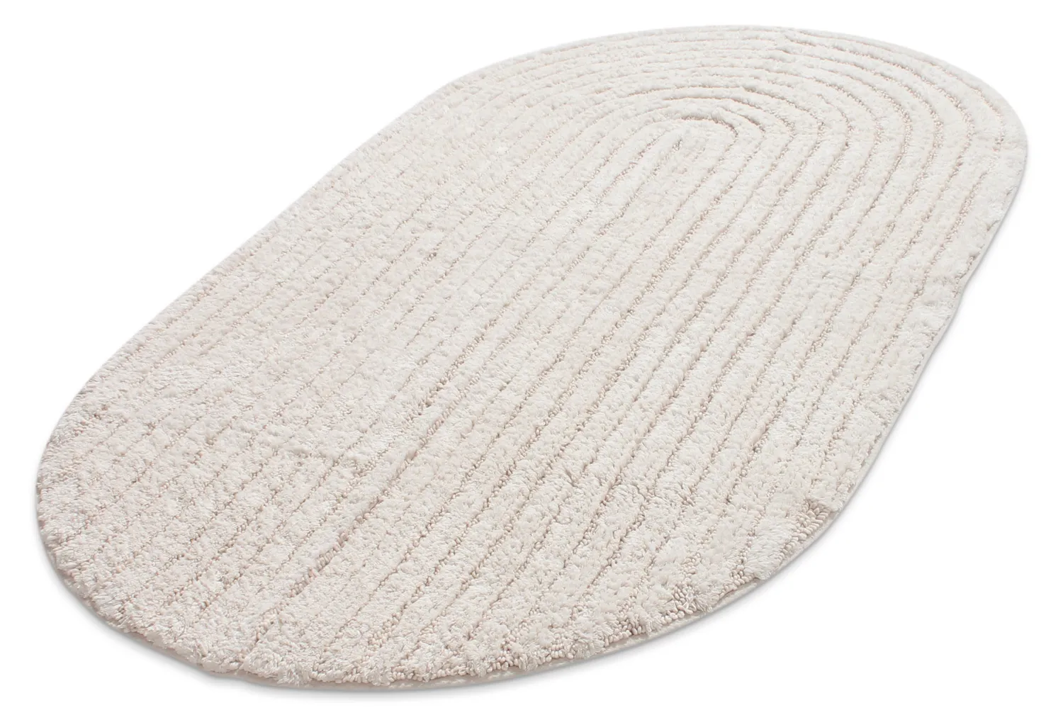 Tapete de banheiro oval - Evena (offwhite)