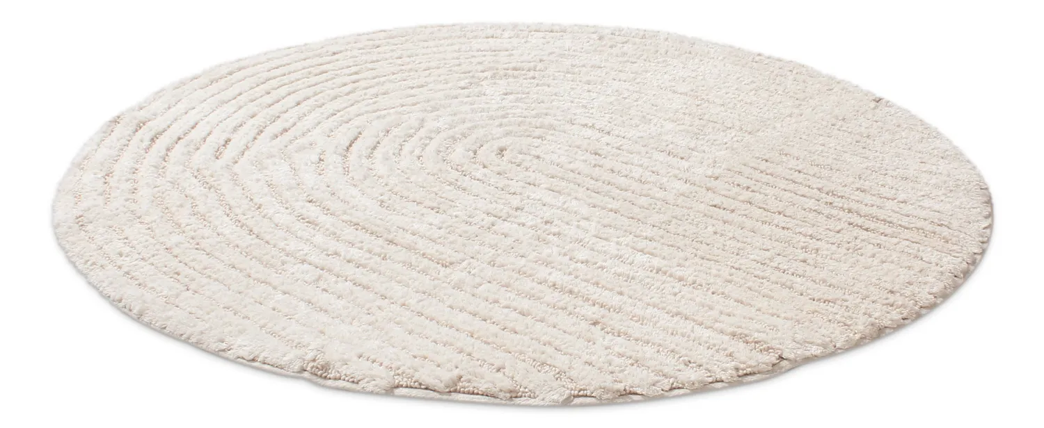 Tapete de banheiro redondo - Evena (offwhite)